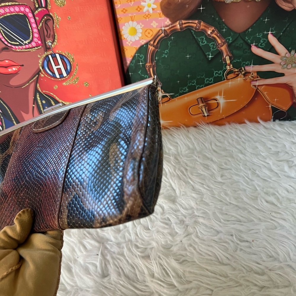 Snake skin Party Clutch - Picture 6 of 9